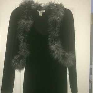 Elegant sleeveless evening dress/jacket set